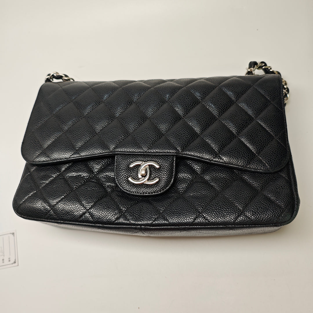 Chanel Jumbo Classic Caviar Double rabat