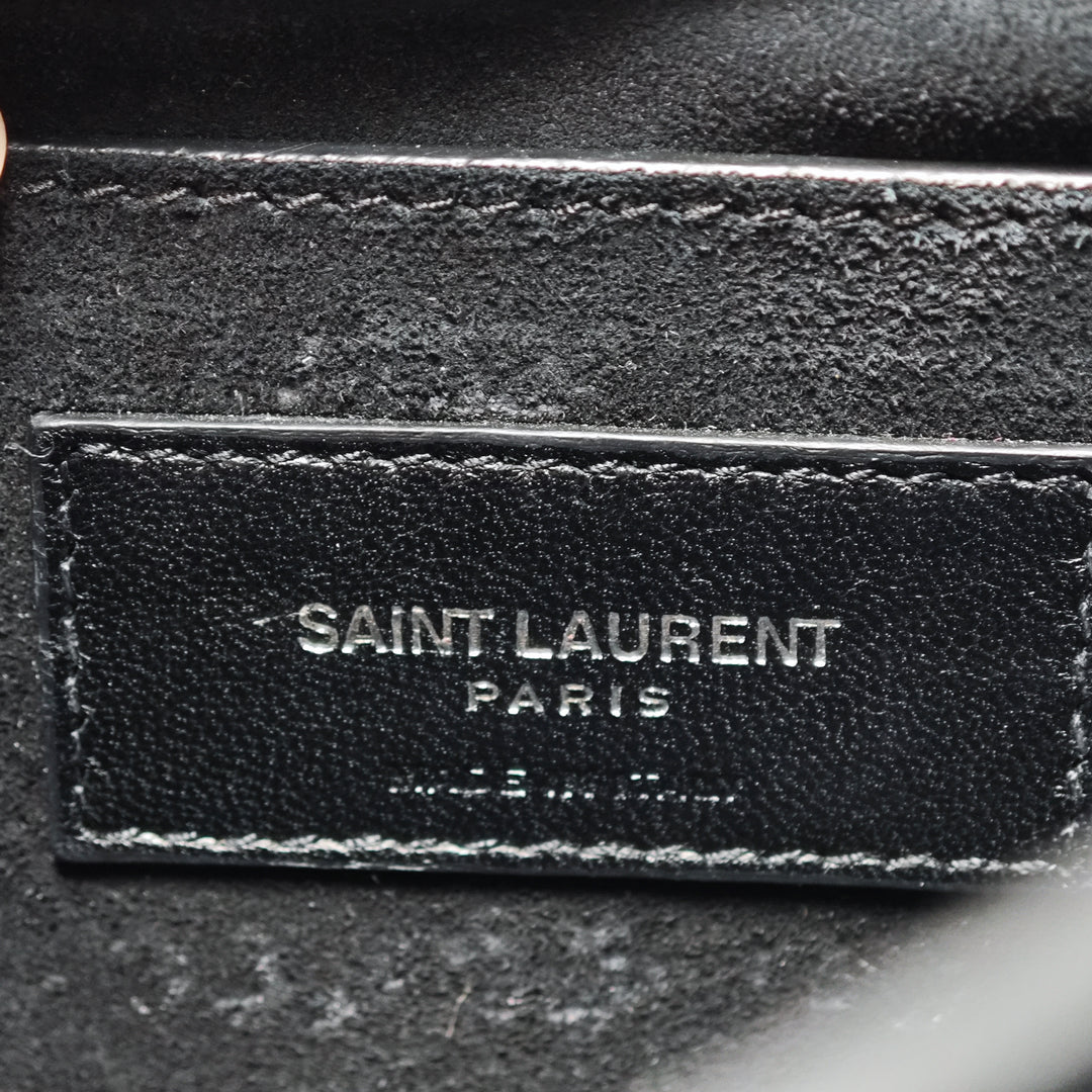 Saint Laurent Medium Metallic Cuir de veau Monogram Sunset Sac porté croisé