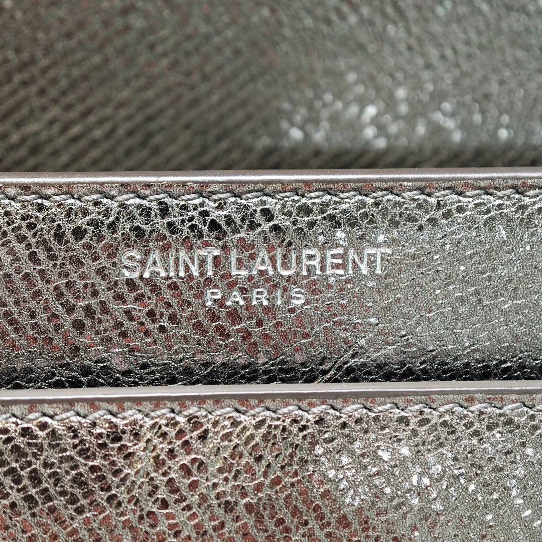 Saint Laurent Medium Metallic Cuir de veau Monogram Sunset Sac porté croisé