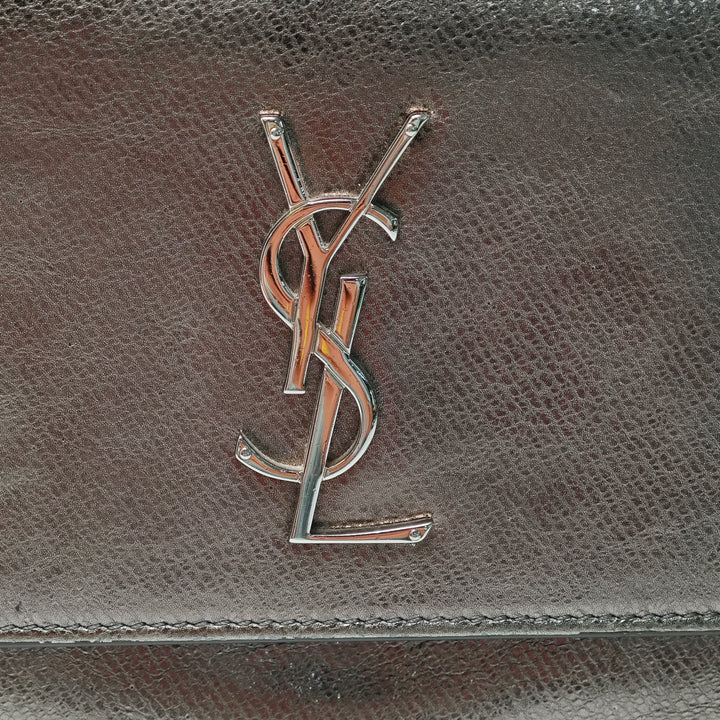 Saint Laurent Medium Metallic Cuir de veau Monogram Sunset Sac porté croisé