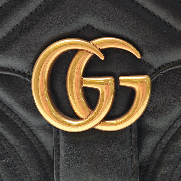 Gucci Small GG Marmont Matelasse Cuir sac à anse supérieure