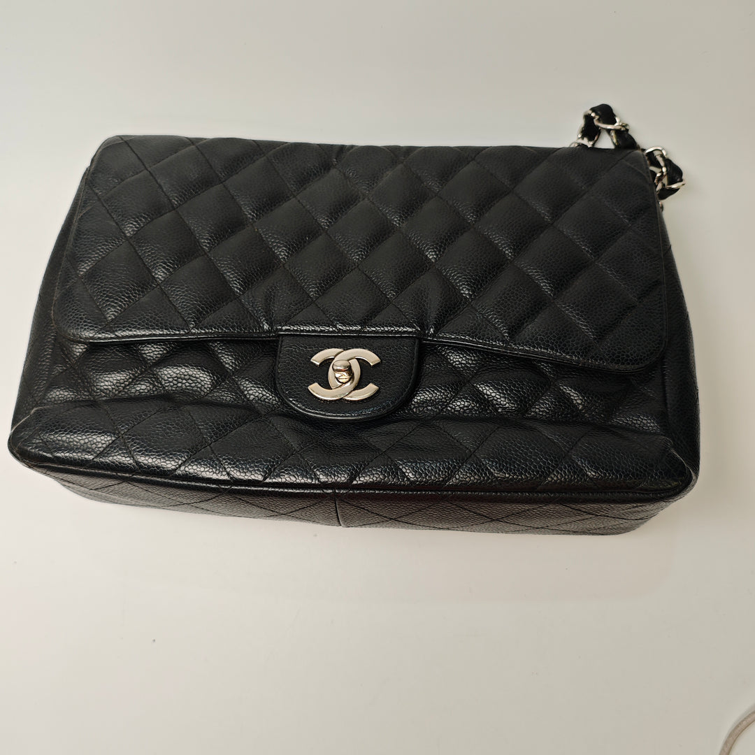 Chanel Jumbo Classic Caviar Simple rabat