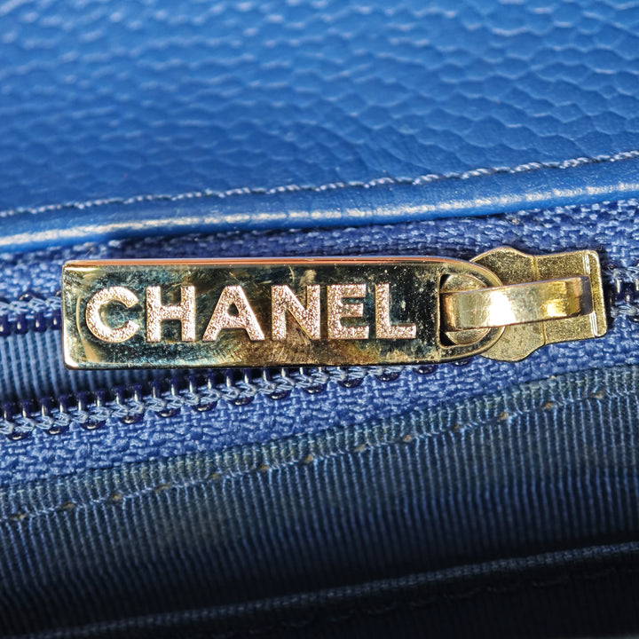 Chanel Mini Caviar Chevron Data Center Envelope à rabat