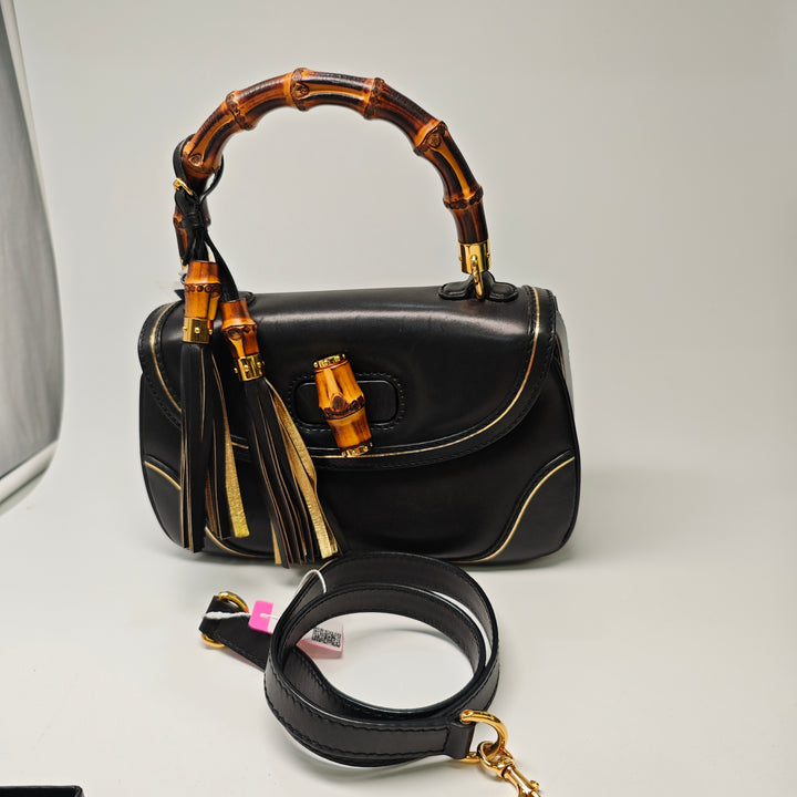 Gucci Medium Cuir de veau New Bamboo sac à anse supérieure