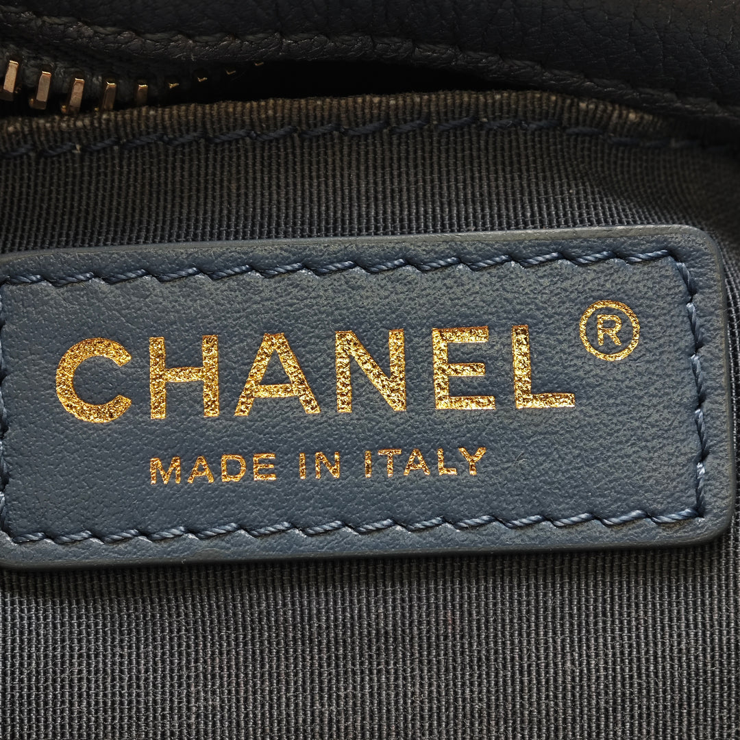 Chanel Small Matelassé Metallic Cuir de chèvre Casual Trip Sac caméra