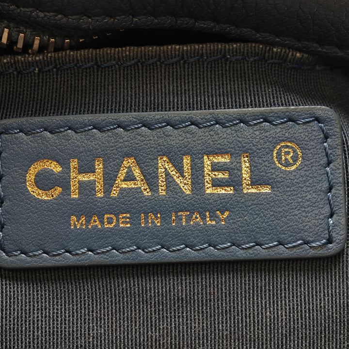 Chanel Small Matelassé Metallic Cuir de chèvre Casual Trip Sac caméra
