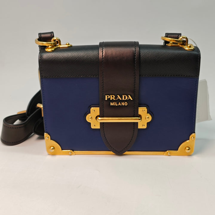 Prada Saffiano à finitions City Veau Cahier Sac porté croisé
