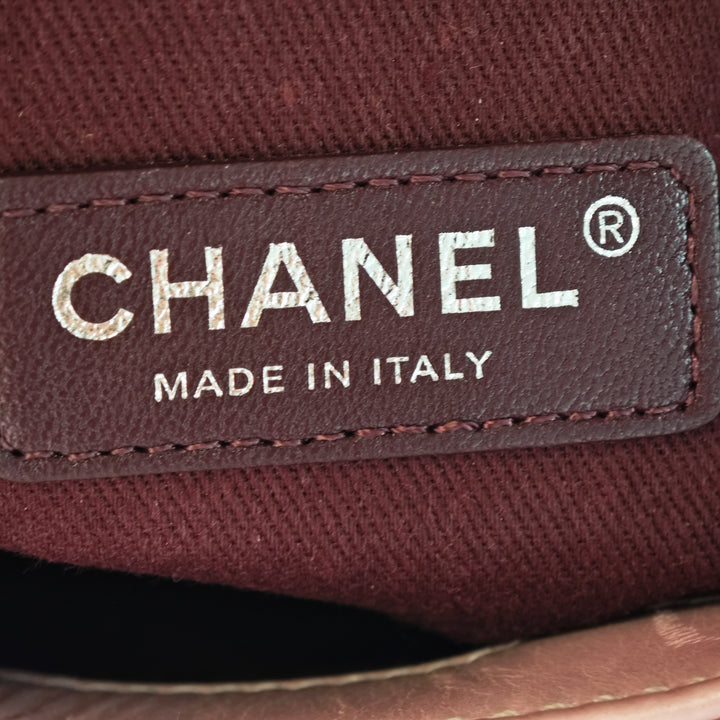 Chanel Mini Matelassé Metallic Cuir de veau Coco Pleats Chain à rabat
