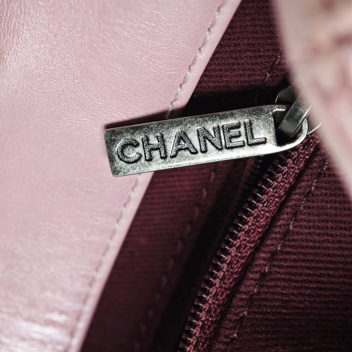 Chanel Mini Matelassé Metallic Cuir de veau Coco Pleats Chain à rabat