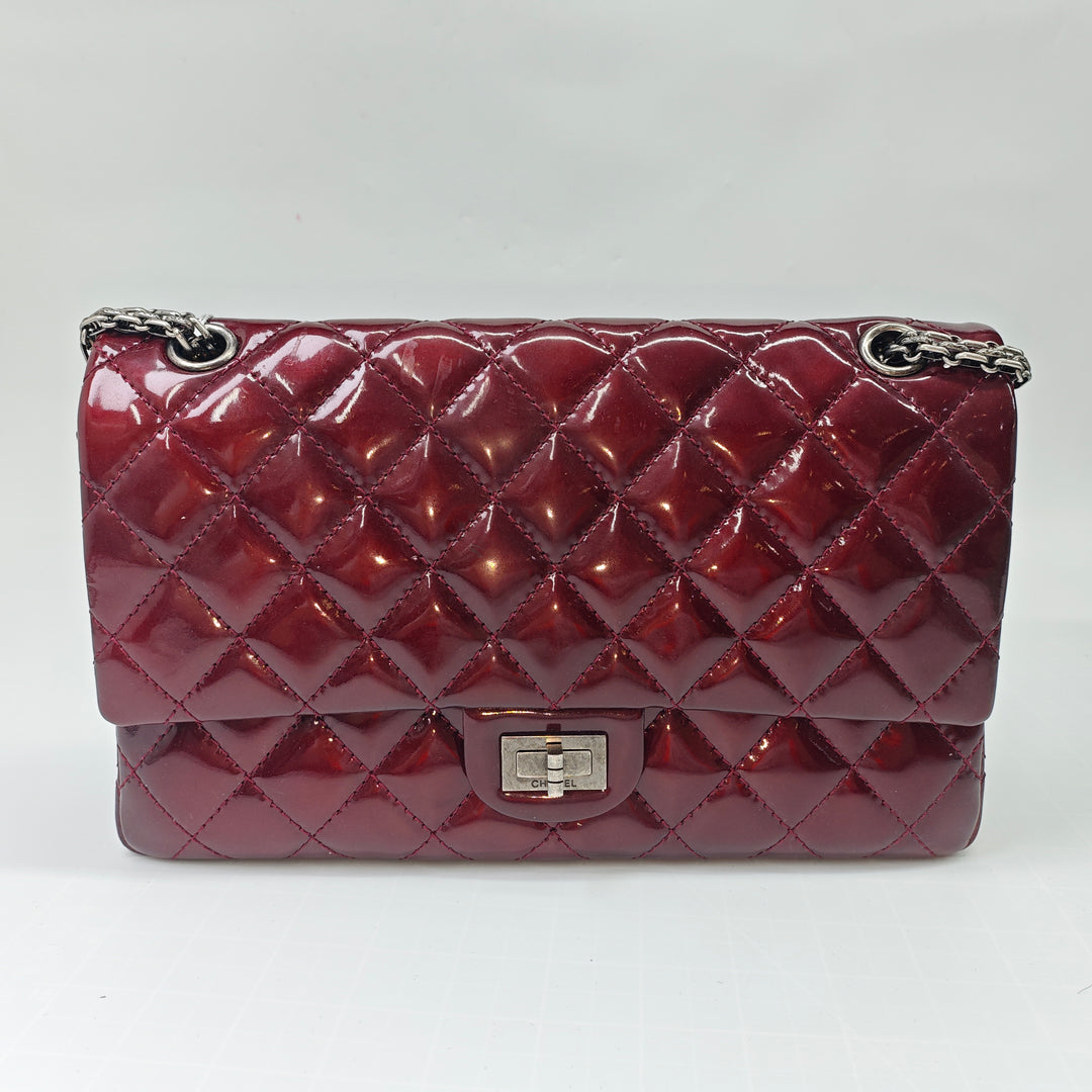 Chanel Matelassé Cuir verni Reissue 2.55 Double rabat 226
