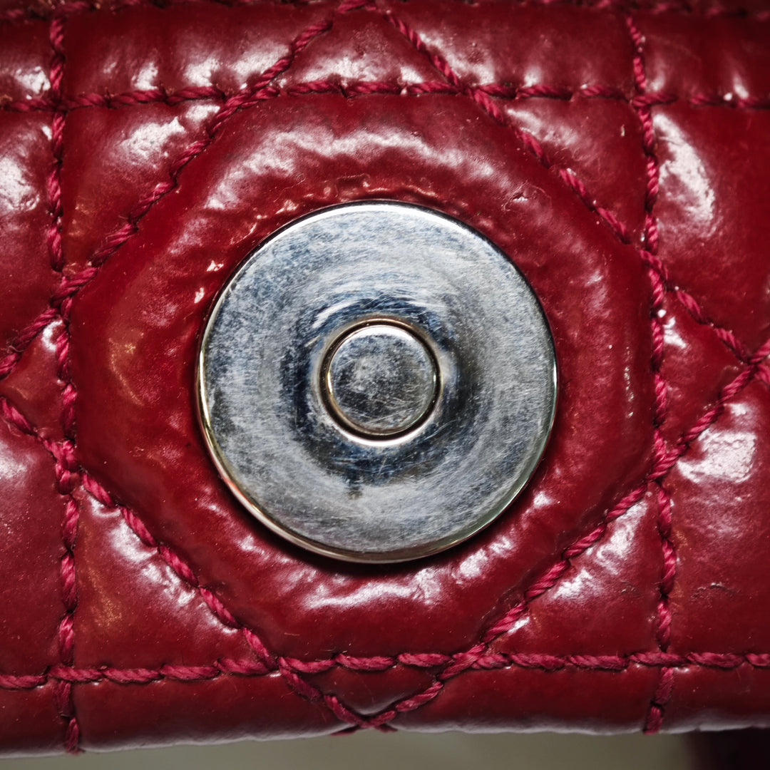 Dior Large Cuir verni Cannage Lady Dior Soft Shopping Cabas