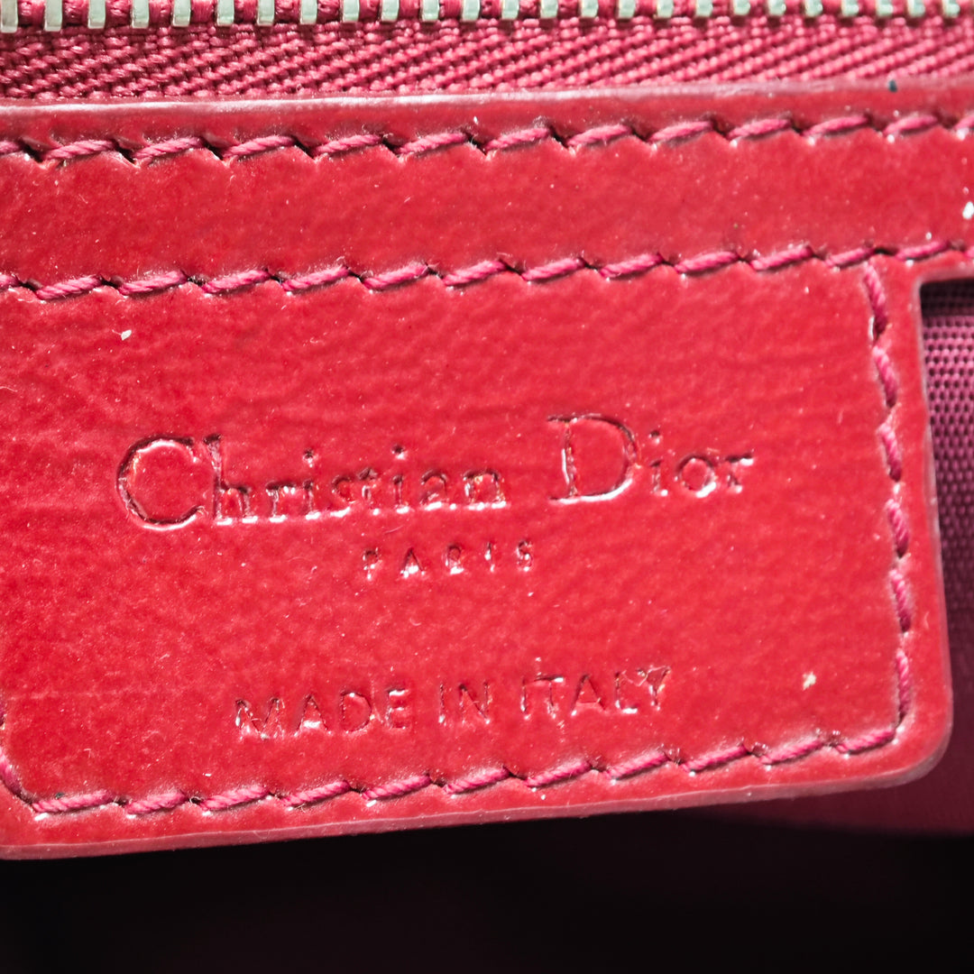 Dior Large Cuir verni Cannage Lady Dior Soft Shopping Cabas