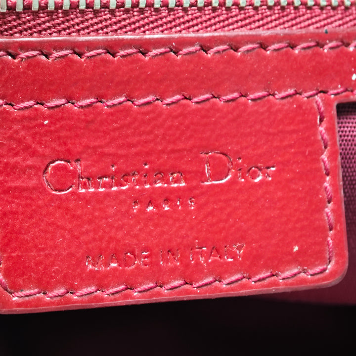 Dior Large Cuir verni Cannage Lady Dior Soft Shopping Cabas
