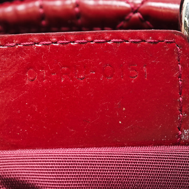 Dior Large Cuir verni Cannage Lady Dior Soft Shopping Cabas