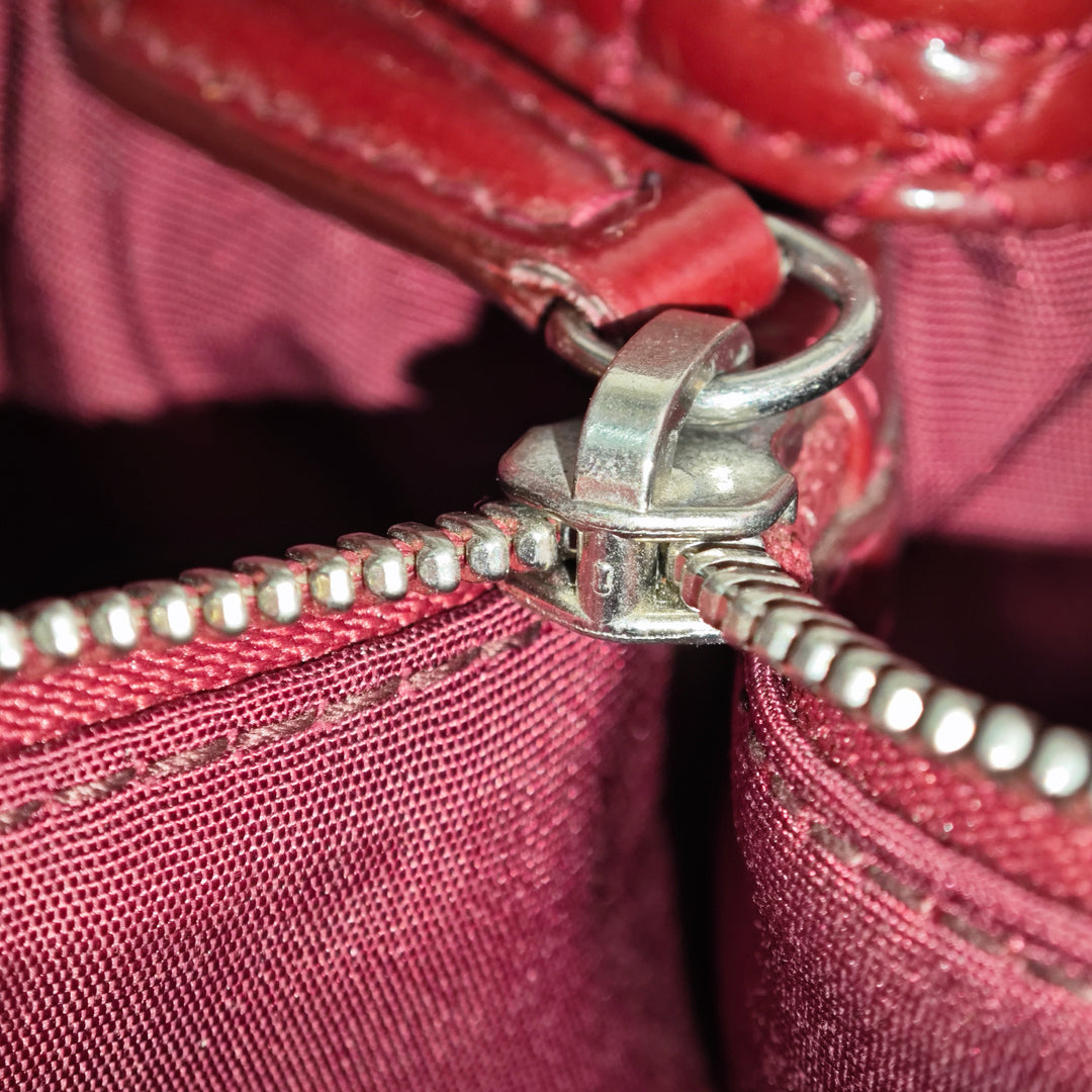 Dior Large Cuir verni Cannage Lady Dior Soft Shopping Cabas