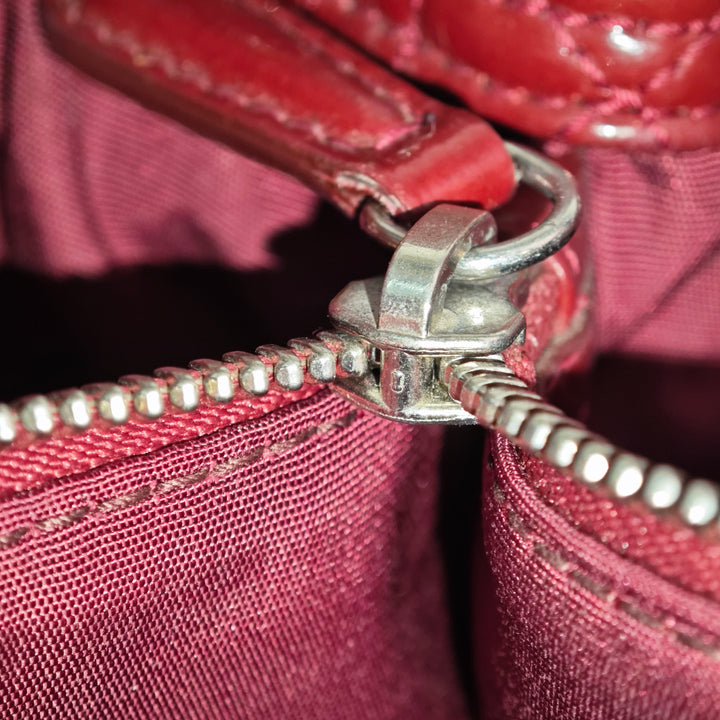 Dior Large Cuir verni Cannage Lady Dior Soft Shopping Cabas