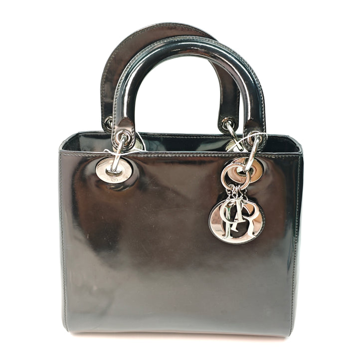 Dior Medium Cuir verni Lady Dior
