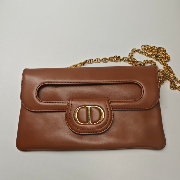 Dior Medium Cuir de veau DiorDouble Sac à chaîne
