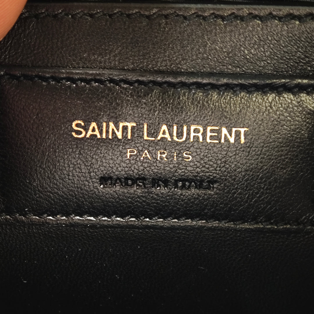 Saint Laurent Small Metallic Cuir de veau Classic Monogram Sac caméra