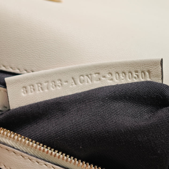 Fendi Bicolor Cuir Chain Midi Baguette