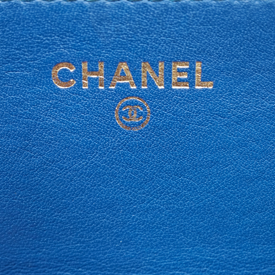 Chanel CC Matelassé Cuir verni Wallet on Chain