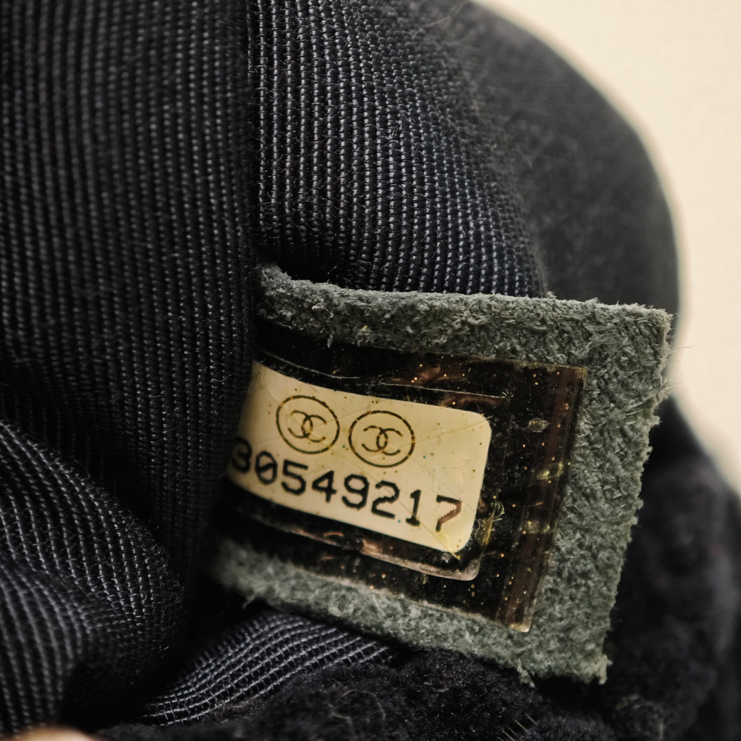 Chanel CC Cotton Tweed Drawstring Shopping Cabas