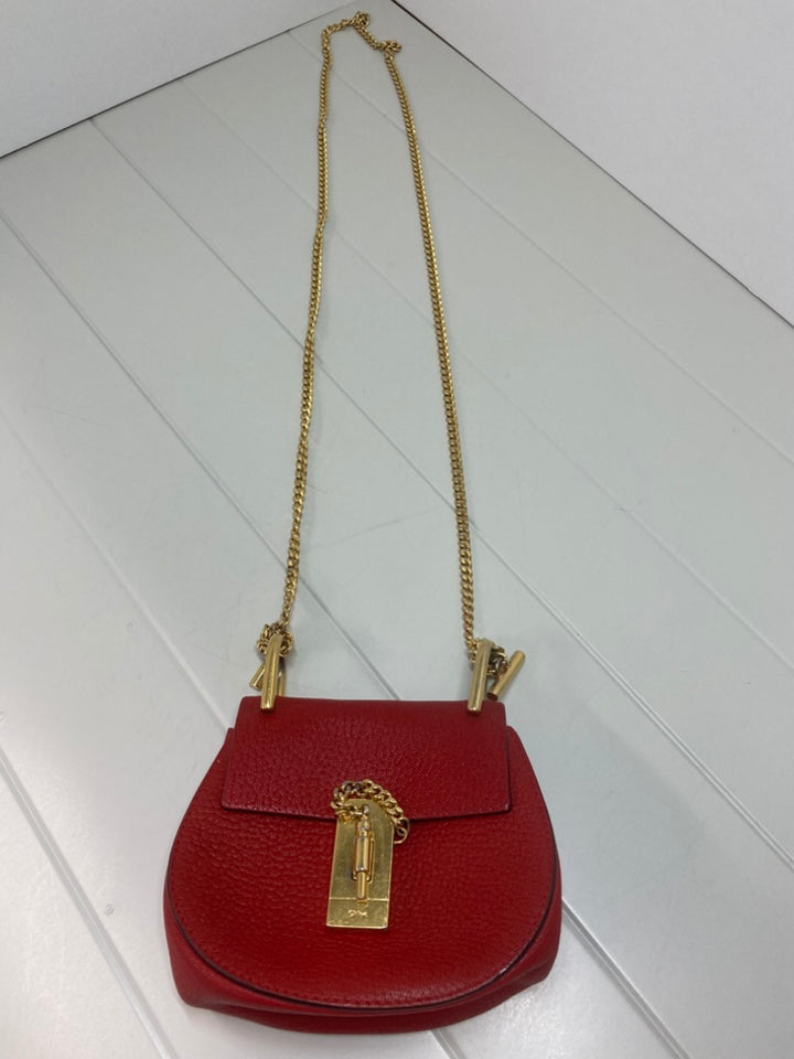 Chloé Nano Grained Cuir d’agneau Drew Sac porté croisé