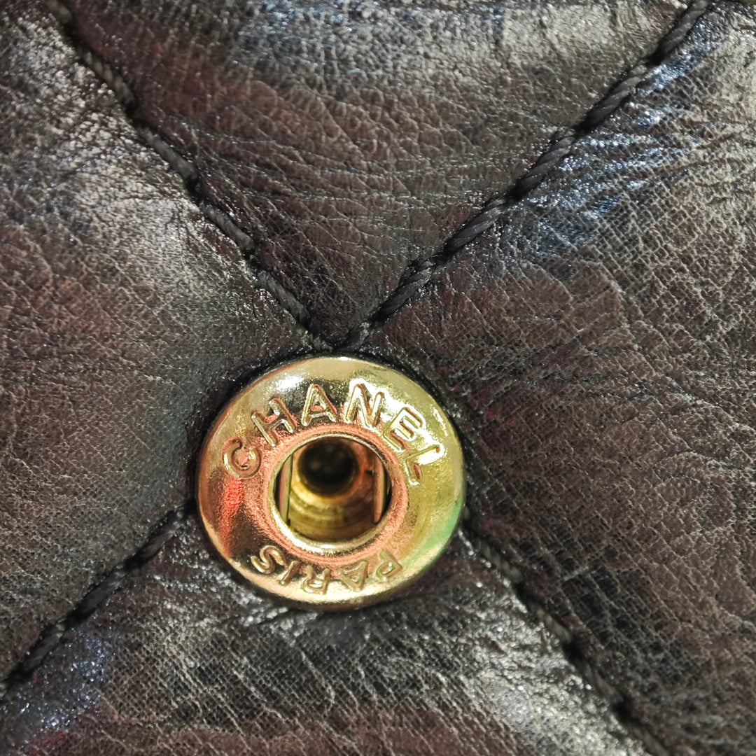 Chanel Matelassé Metallic vieilli Cuir de veau Reissue 2.55 Double rabat 227