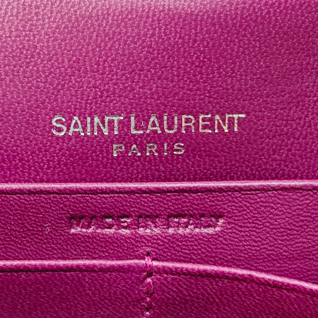 Saint Laurent Small Velours Monogram Kate Pompon Sac porté croisé
