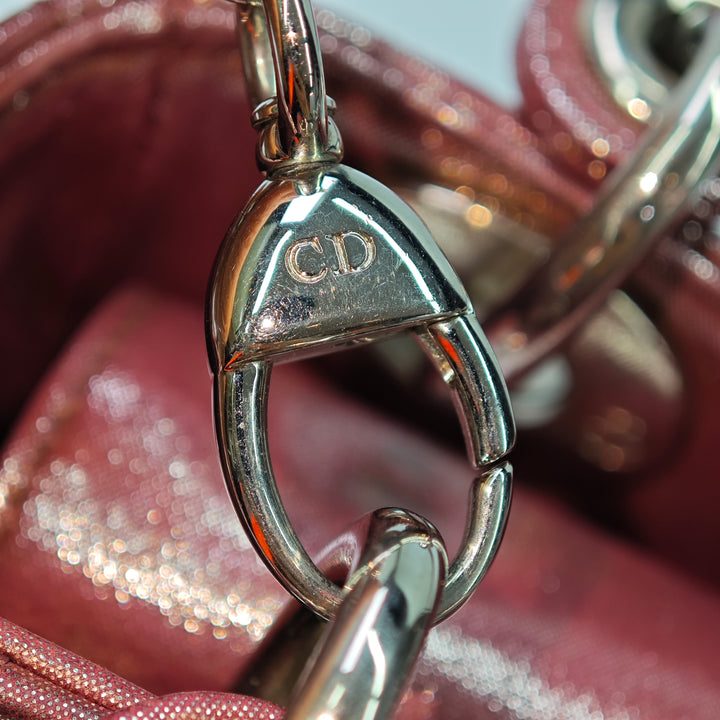 Dior Mini Iridescent Cuir d’agneau Cannage Lady Dior