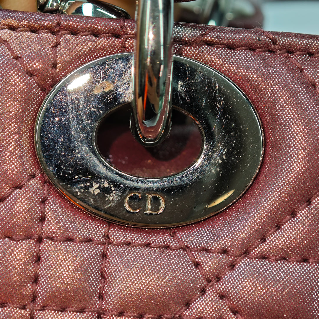Dior Mini Iridescent Cuir d’agneau Cannage Lady Dior
