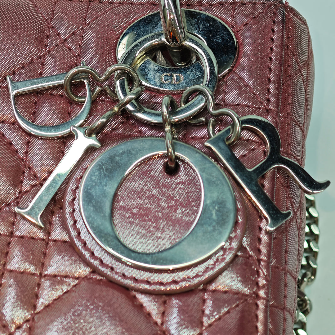 Dior Mini Iridescent Cuir d’agneau Cannage Lady Dior