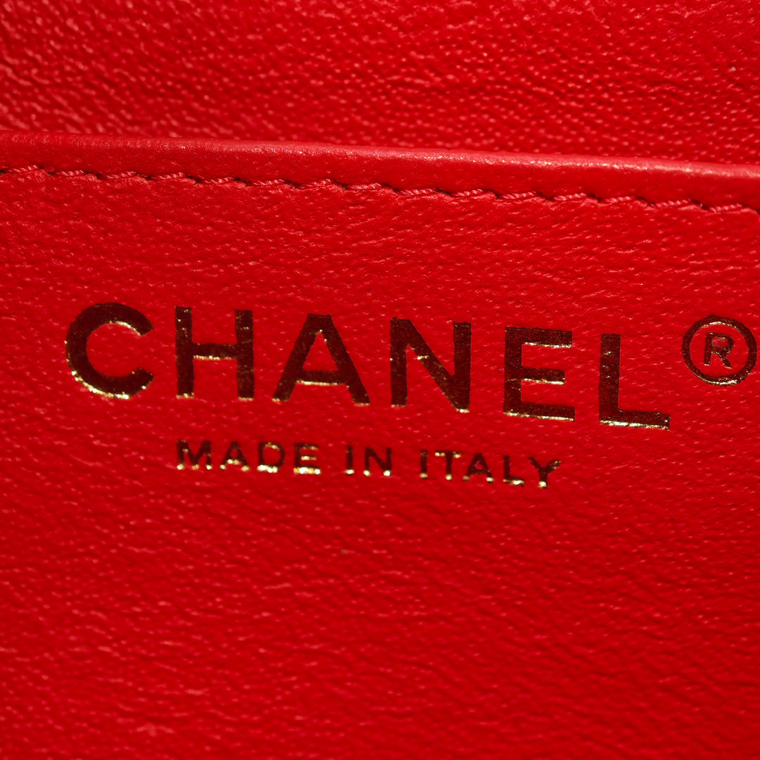 Chanel Mini Square Classic Cuir d’agneau Simple rabat