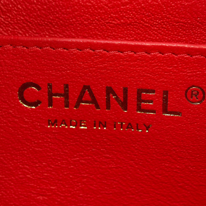 Chanel Mini Square Classic Cuir d’agneau Simple rabat