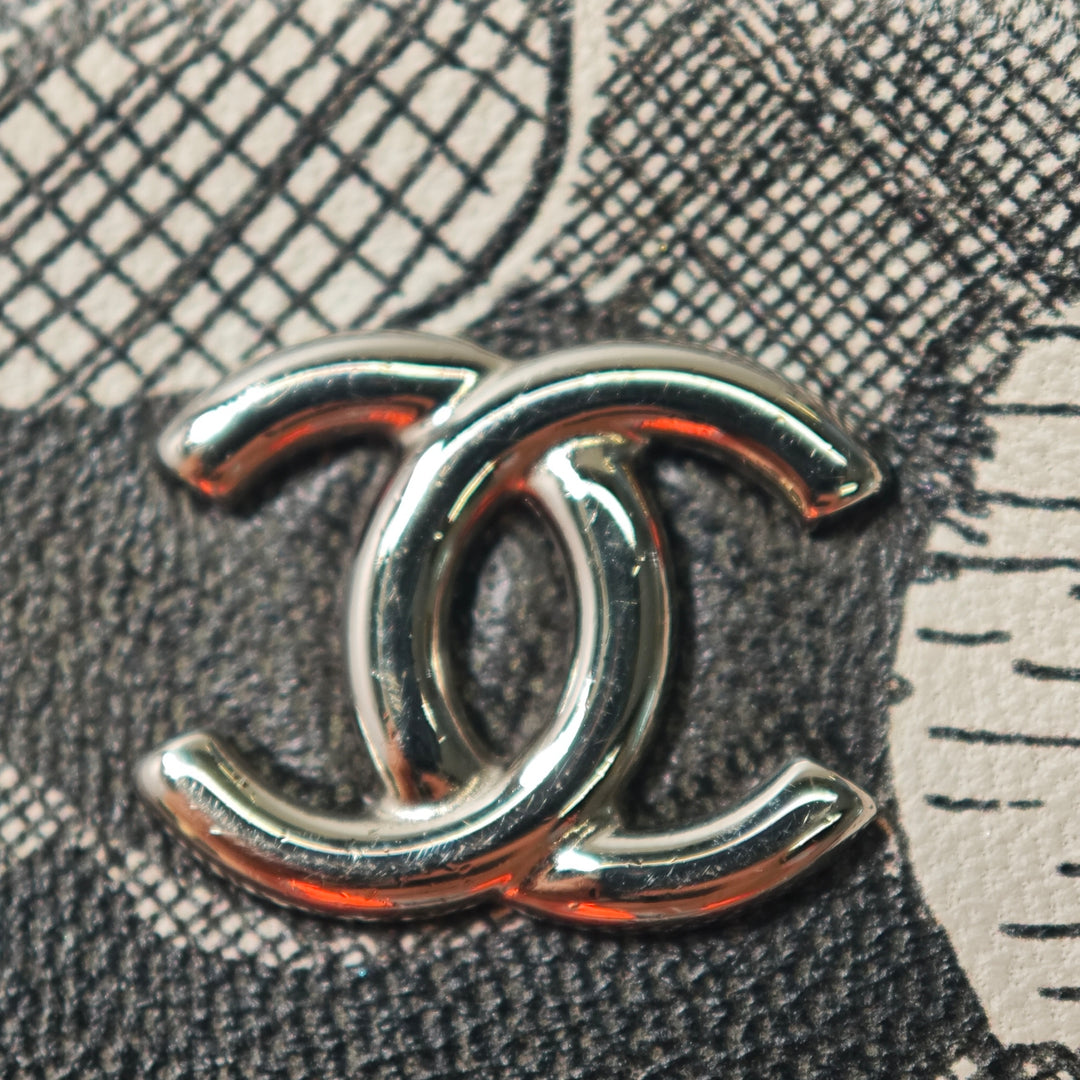 Chanel CC Cuir de veau Rond Pochette avec chaîne