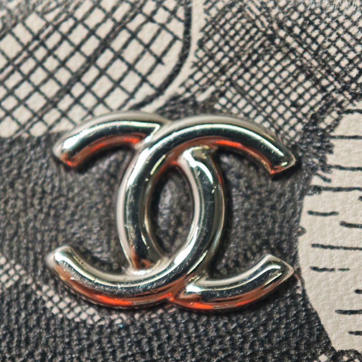 Chanel CC Cuir de veau Rond Pochette avec chaîne