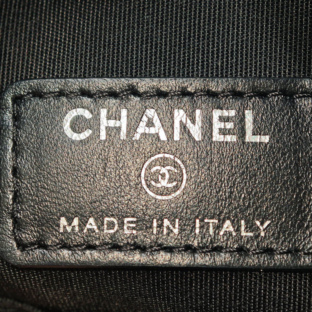 Chanel CC Cuir de veau Rond Pochette avec chaîne