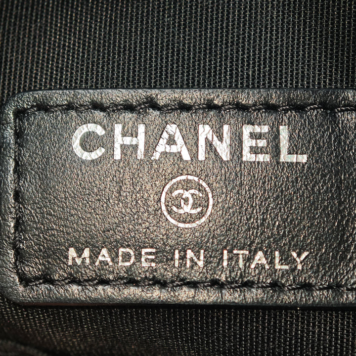 Chanel CC Cuir de veau Rond Pochette avec chaîne