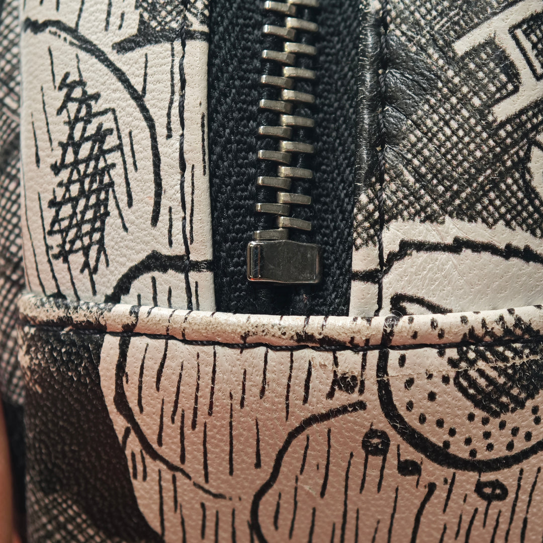 Chanel CC Cuir de veau Rond Pochette avec chaîne
