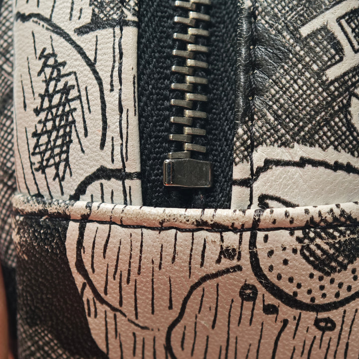 Chanel CC Cuir de veau Rond Pochette avec chaîne