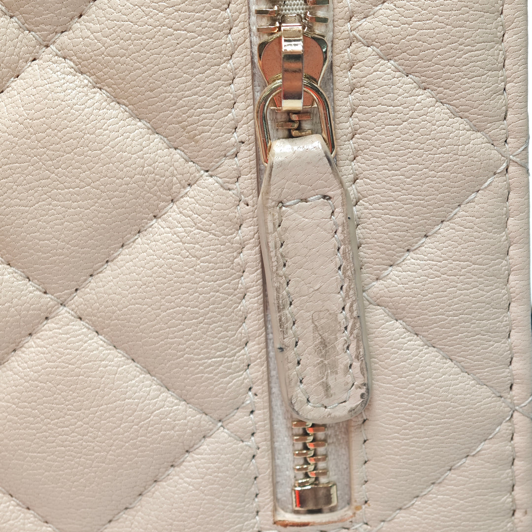 Chanel CC Tricolor Matelassé Cuir de chèvre Multi Pocket Wallet on Chain
