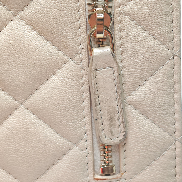 Chanel CC Tricolor Matelassé Cuir de chèvre Multi Pocket Wallet on Chain