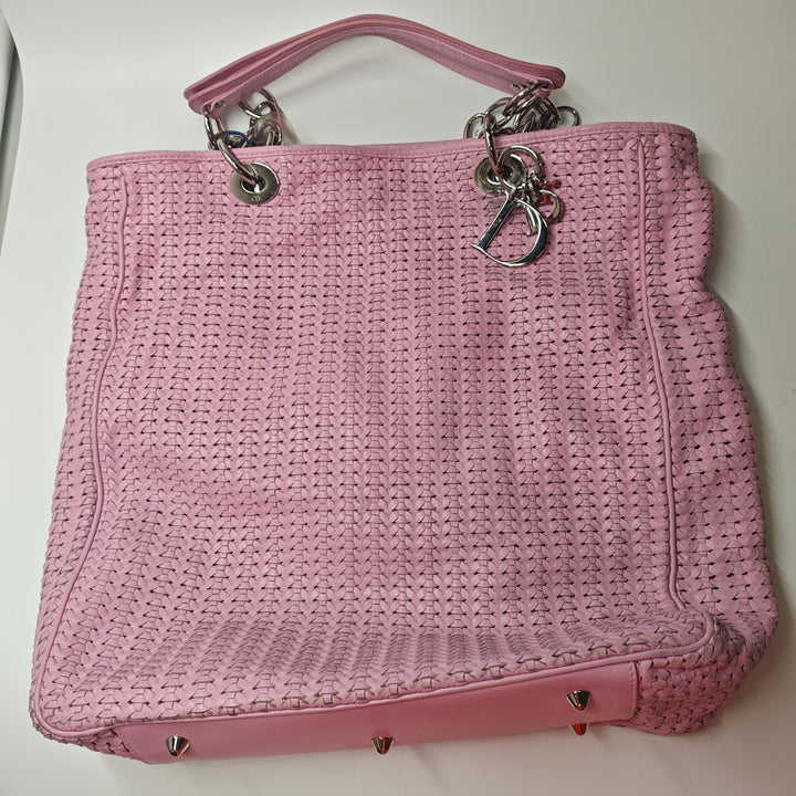Dior Large Woven Cuir d’agneau Lady Dior Soft Shopping Cabas