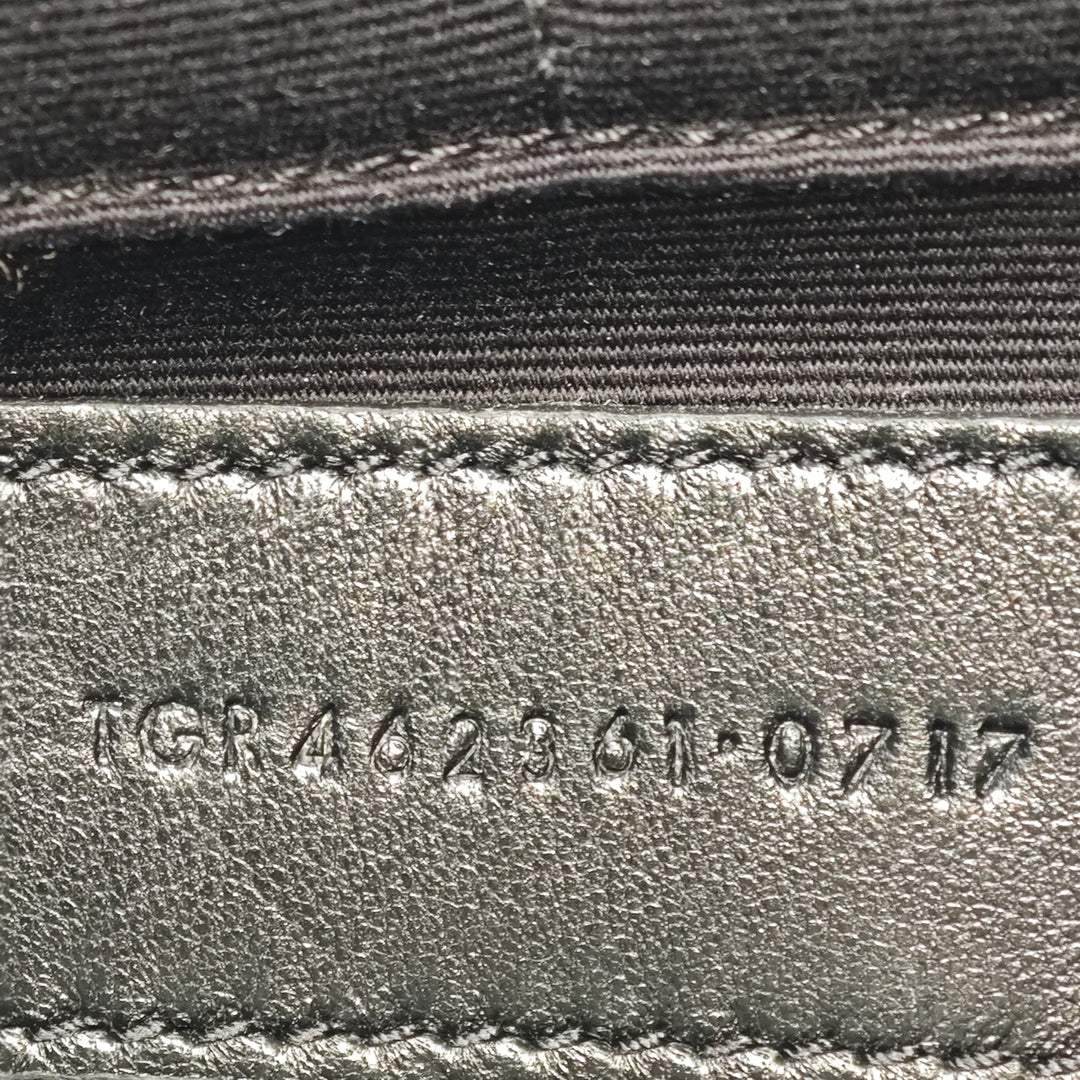 Saint Laurent Croc embossé Cuir Pochette