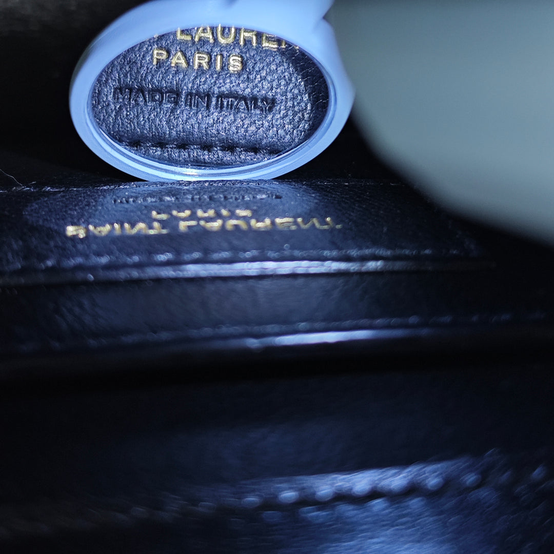 Saint Laurent Mini Smooth Cuir de veau Manhattan Sac porté croisé