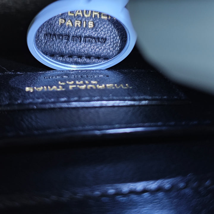 Saint Laurent Mini Smooth Cuir de veau Manhattan Sac porté croisé