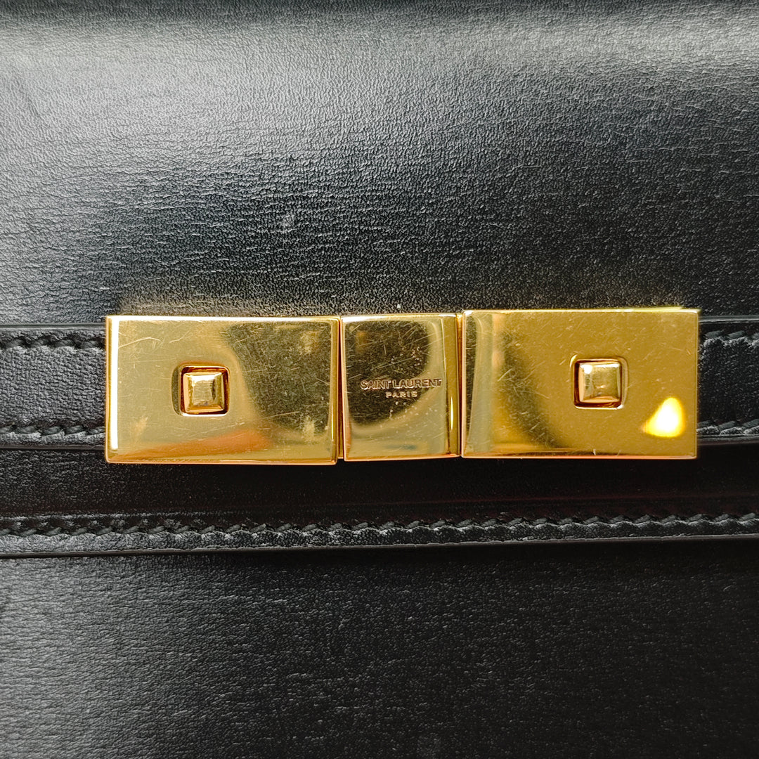 Saint Laurent Mini Smooth Cuir de veau Manhattan Sac porté croisé