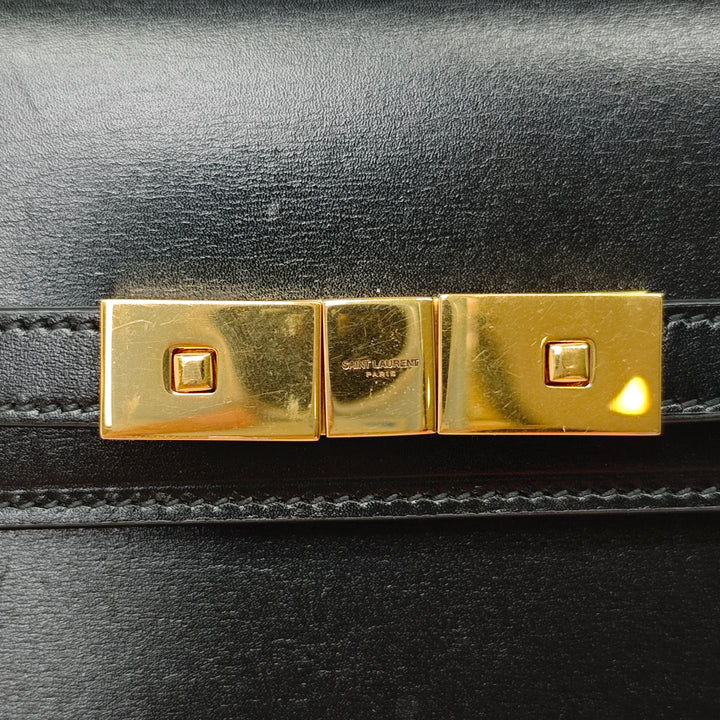 Saint Laurent Mini Smooth Cuir de veau Manhattan Sac porté croisé
