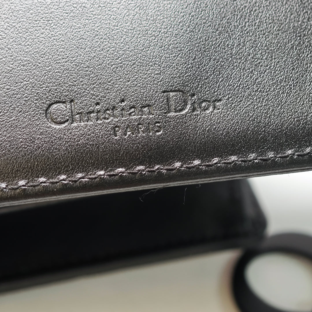 Dior Cuir de veau Cannage Diamond Lady Dior Wallet on Chain