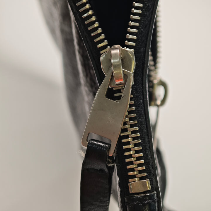 Balenciaga Cuir d’agneau Motocross Classic Clip Pochette M